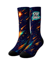 Galaxy Dark Blue long golf socks by HIT AND HOPE