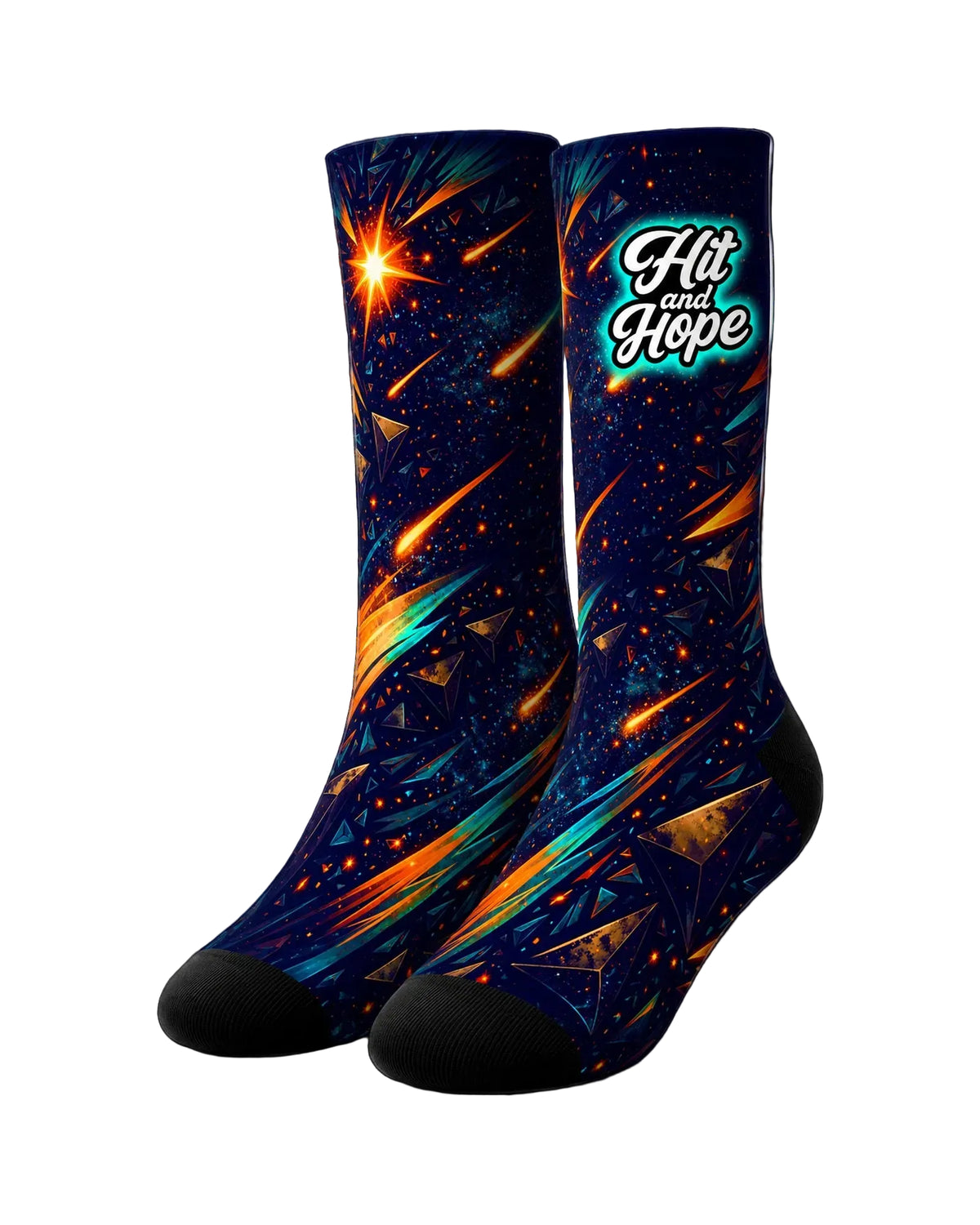 Galaxy Dark Blue long golf socks by HIT AND HOPE