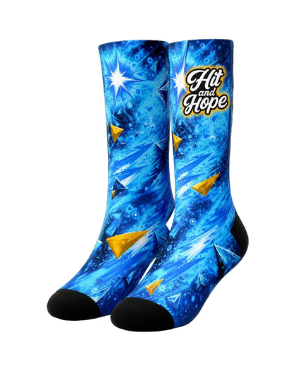 HIT AND HOPE Golfsocken – Galaxy Light Blue