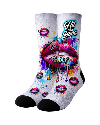 HIT AND HOPE Golfsocken – Hot Lips