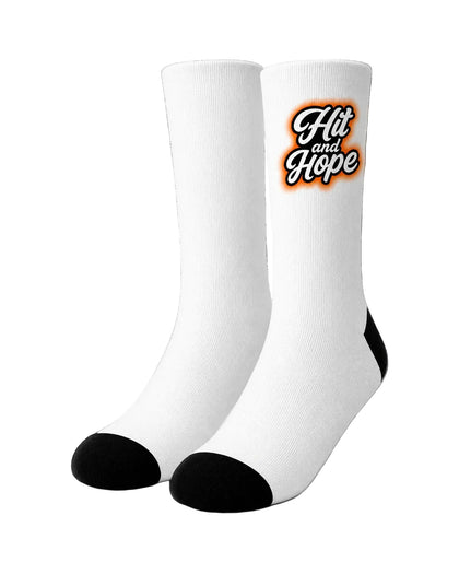 HIT AND HOPE Golfsocken – Basic White