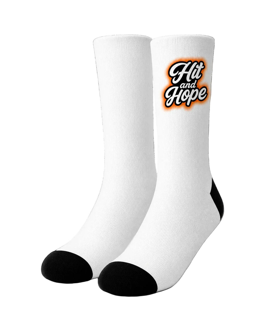 HIT AND HOPE Golfsocken – Basic White