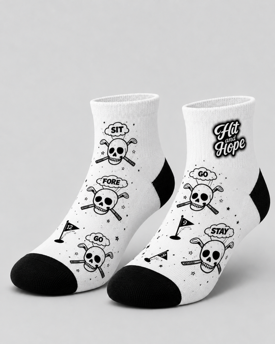 HIT AND HOPE Quarter-Socken – Skulls