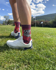 HIT AND HOPE Golfsocken – Galaxy Red Orange
