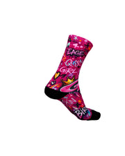 HIT AND HOPE Golfsocken – Graffiti Golf Queen Magenta