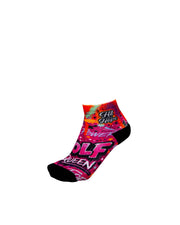 HIT AND HOPE Quarter-Socken – Graffiti Golf Queen Magenta